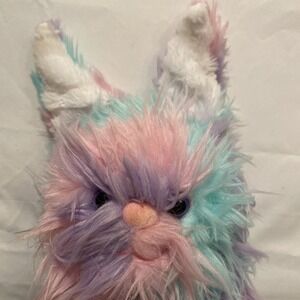 Build A Bear Pastel Color Fuzzy Long Hair Bunny Rabbit 12" Plush‎